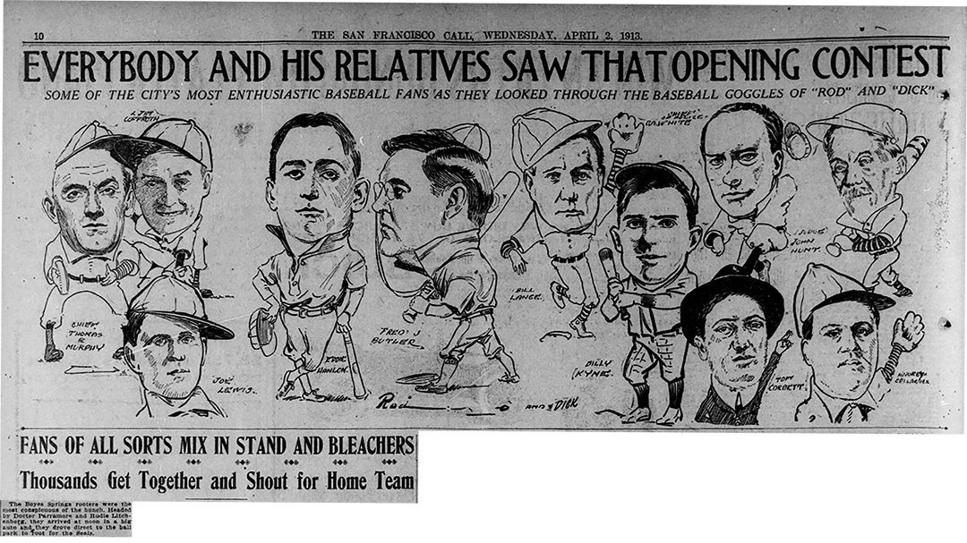 OpeningDay1913Characetures